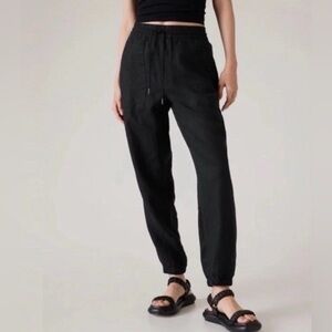 Athleta Women’s Retreat Linen High-rise Jogger black - S